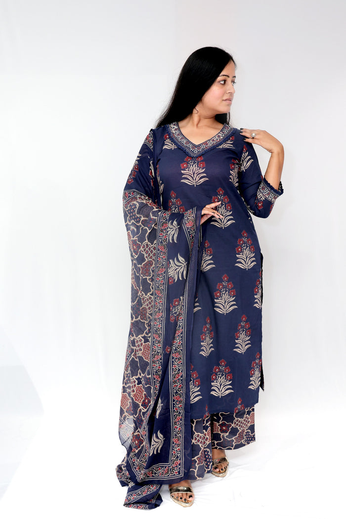 BLUE BLOCK DRESS