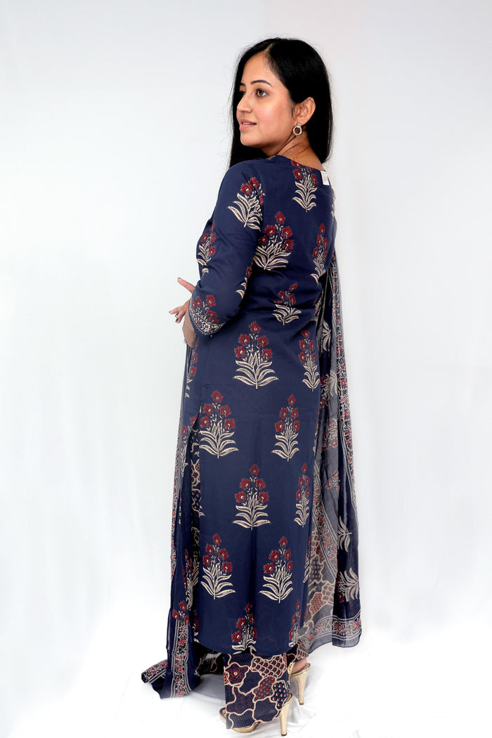 BLUE BLOCK DRESS