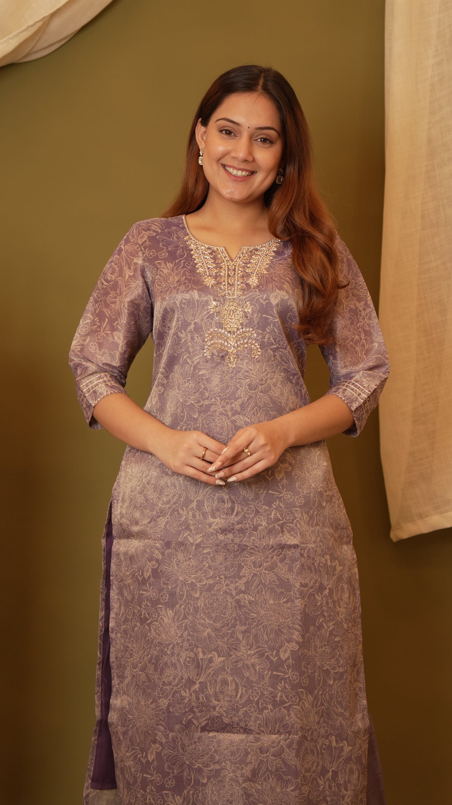 PURPLE TISSUE SILK SET