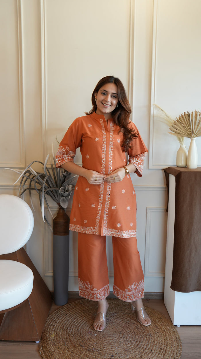 ORANGE RUST RADIANCE CO-ORD SET