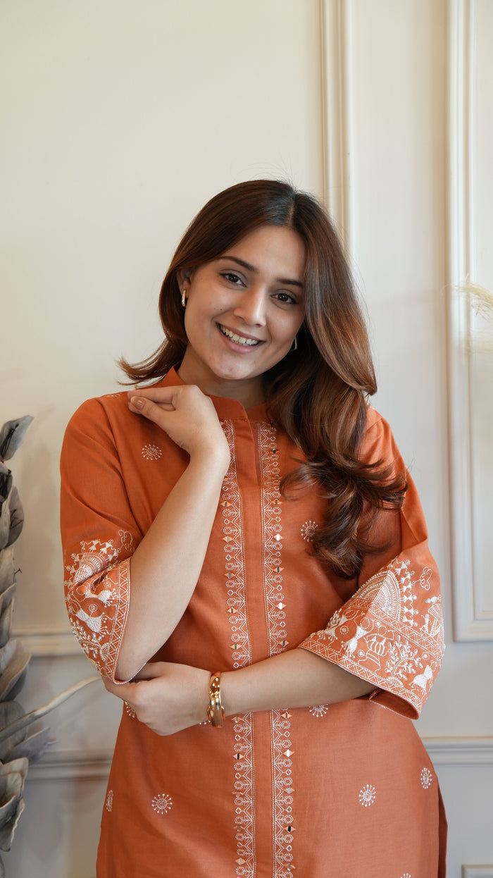 ORANGE RUST RADIANCE CO-ORD SET