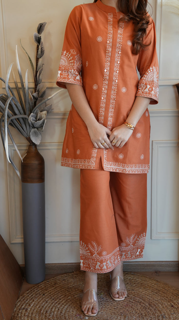ORANGE RUST RADIANCE CO-ORD SET